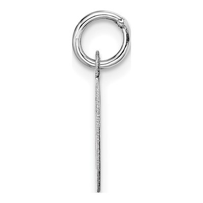 14K White Gold Letter D Charm – view 3