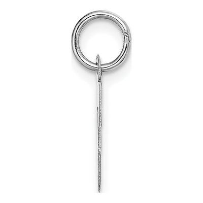 14K White Gold Letter E Charm – view 3