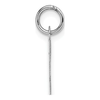14K White Gold Small Letter F Charm – view 3