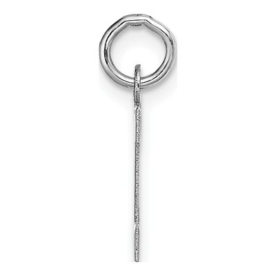 14K White Gold Initial I Charm – view 3
