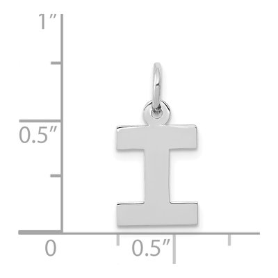 14K White Gold Initial I Charm – view 4