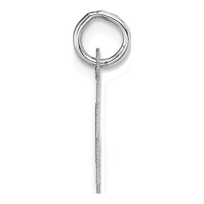 14K White Gold Letter J Charm – view 3
