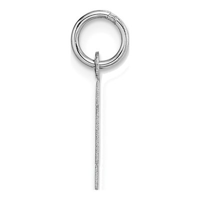 14K White Gold Small Letter K Pendant – view 3