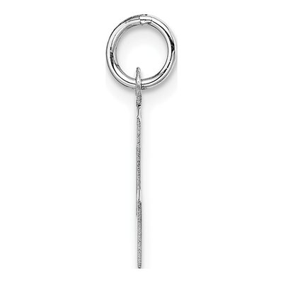 14K White Gold Small Letter L Charm – view 3