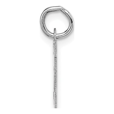 14K White Gold Small Letter M Charm – view 3