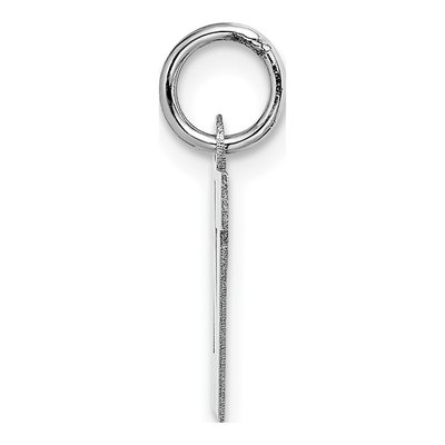 14K White Gold Letter N Charm – view 3