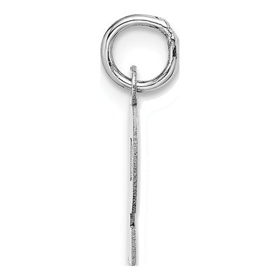 14K White Gold Small Block Letter P Charm – view 3