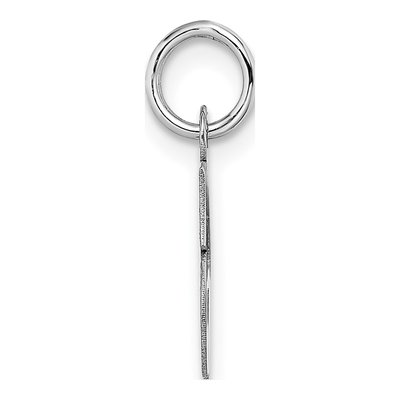 14K White Gold Letter S Charm – view 3