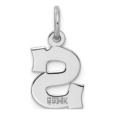 14K White Gold Letter S Charm – view 5