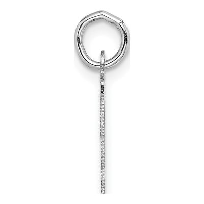 14K White Gold Letter T Charm – view 3