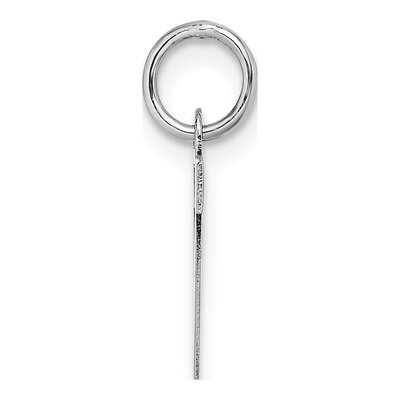 14K White Gold Letter V Pendant – view 3