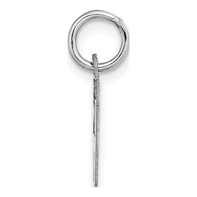 14K White Gold Letter W Charm – view 3
