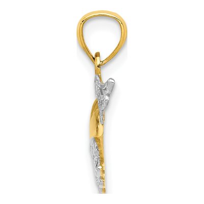 14K Yellow Gold Heart Pendant – view 3