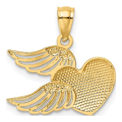 14K Yellow Gold Heart Pendant – view 4