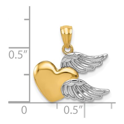 14K Yellow Gold Heart Pendant – view 5