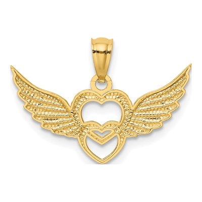 14K Yellow Gold Heart Pendant – view 4
