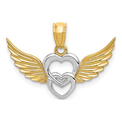 14K Yellow Gold Heart Pendant