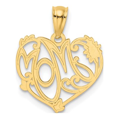 14K Yellow Gold MOM Pendant – view 4