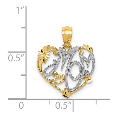 14K Yellow Gold MOM Pendant – view 5