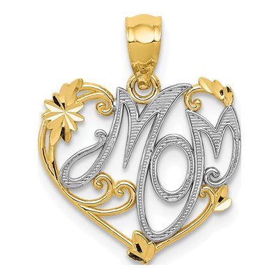 14K Yellow Gold MOM Pendant