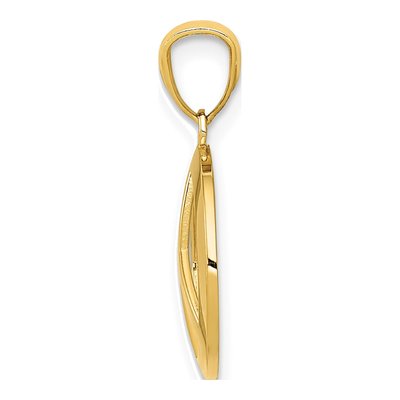 14K Yellow Gold Peace Sign Pendant – view 3