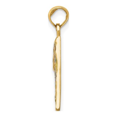 14K Yellow Gold Enameled Pizza Slice Pendant – view 3