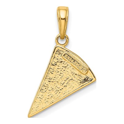 14K Yellow Gold Enameled Pizza Slice Pendant – view 4