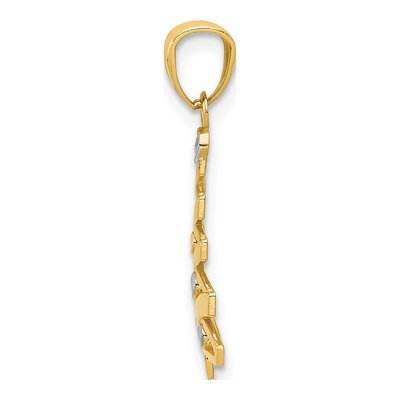 14K Yellow Gold Christmas Tree Pendant – view 3