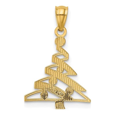 14K Yellow Gold Christmas Tree Pendant – view 4