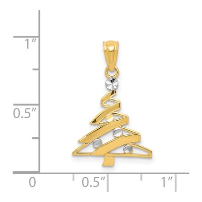 14K Yellow Gold Christmas Tree Pendant – view 5