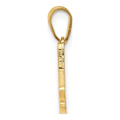 14K Yellow Gold Script Letter A Pendant – view 3