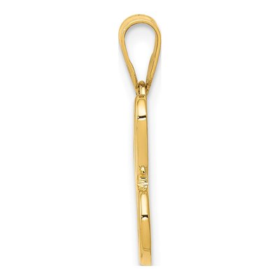 14K Yellow Gold Script Letter C Pendant – view 3