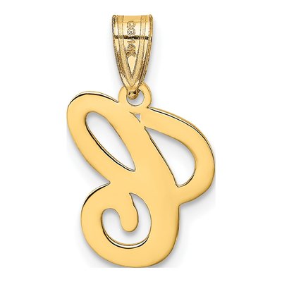 14K Yellow Gold Script Letter C Pendant – view 4
