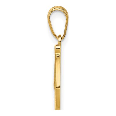 14K Yellow Gold Script Letter D Pendant – view 3