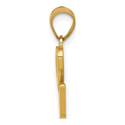 14K Yellow Gold Script Letter G Pendant – view 3