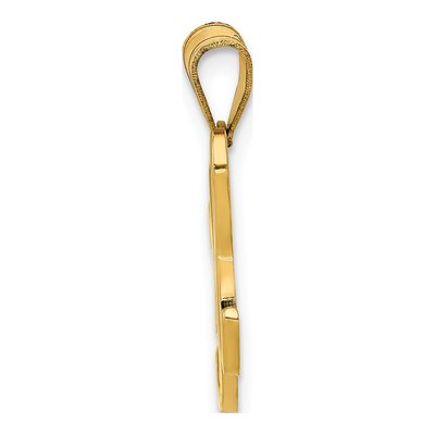 14K Yellow Gold Script Letter H Pendant – view 3