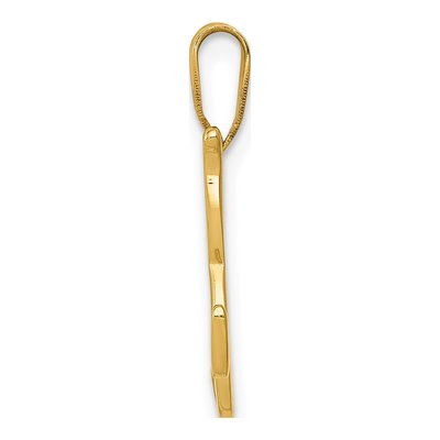 14K Yellow Gold Script Letter K Pendant – view 3