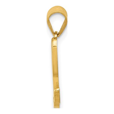 14K Yellow Gold Script Letter L Pendant – view 3