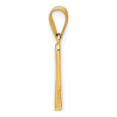 14K Yellow Gold Script Letter M Pendant – view 3