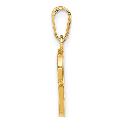 14K Yellow Gold Script Letter P Pendant – view 3