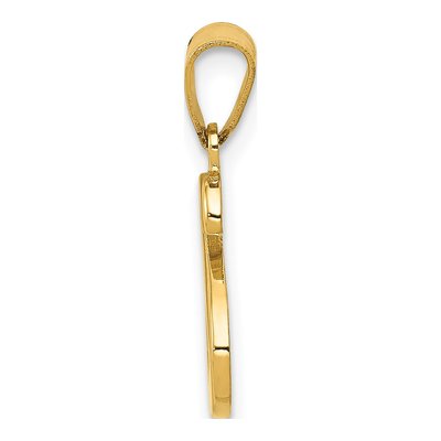 14K Yellow Gold Script Letter S Pendant – view 3