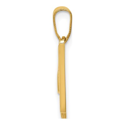 14K Yellow Gold Script Letter W Pendant – view 3