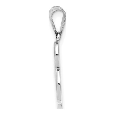 14K White Gold Script Letter B Pendant – view 3