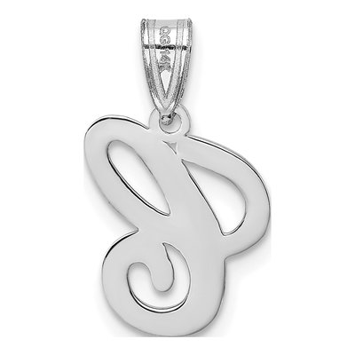 14K White Gold Script Letter C Pendant – view 4