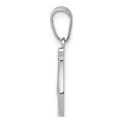 14K White Gold Script Letter D Pendant – view 3