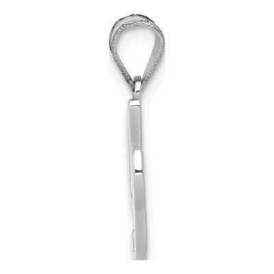 14K White Gold Script Initial I Pendant – view 3