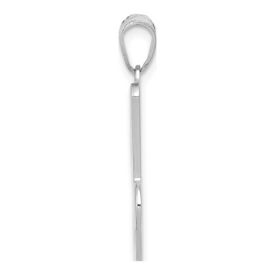 14K White Gold Script Letter J Pendant – view 3