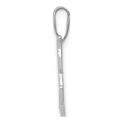 14K White Gold Script Letter K Pendant – view 3