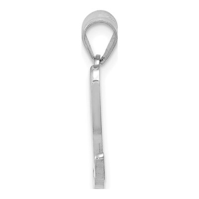 14K White Gold Script Letter L Pendant – view 3