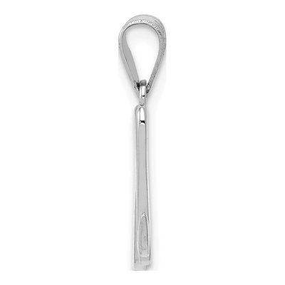14K White Gold Script Letter M Pendant – view 3